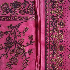 Deep Purple Saree With Embroidery