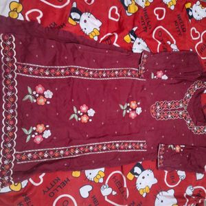 Winter Kurti Set Print Punjabi Suit Salwar Se