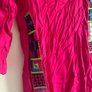 SRISTI HOT PINK KURTA- Size XL