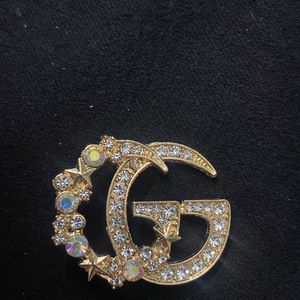 GUCCI STONE STUDDED BROOCH