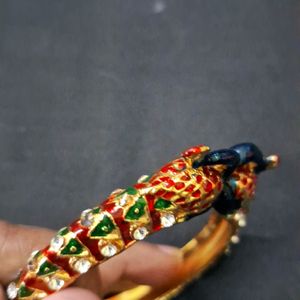 NEW Meenakari Peacock pattern kada