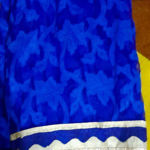 Dark Blue Net Kurta