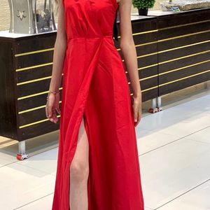 Red Dress With A Slit