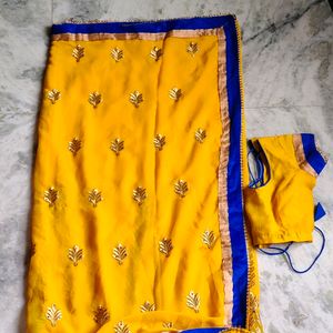 Yellow Beautiful Wedding Saree