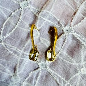 Gold Colour Party Wear Earrings