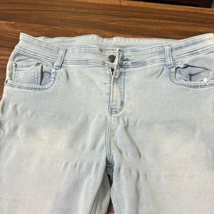 Ice Blue Capry Jeans