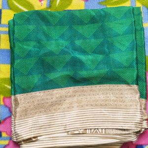 Green Saree with beautiful Border