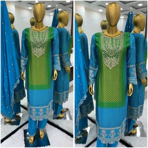 New Unused Pure Chinnon Resham Work Suit