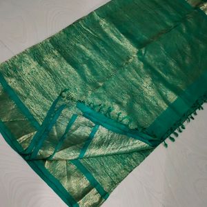 Green Pure Kanchi Pattu Silk Saree💚