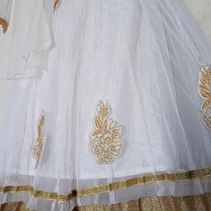 Anarkali Gold Stone Work Dress