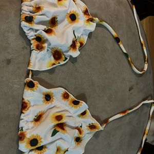 White Sunflower Bikini (Unused )