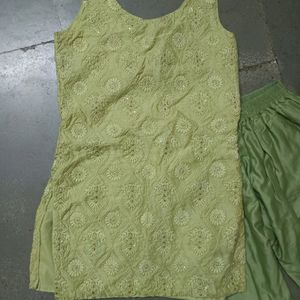 Pista Green Kurta Set