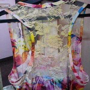 Beautiful Multi Color Floral Dress/Top