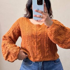 Rusty Cable Knit Pullover