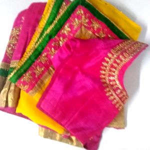 LEEHENGA CHOLI  Saree Stitched( 2 more Shawls )