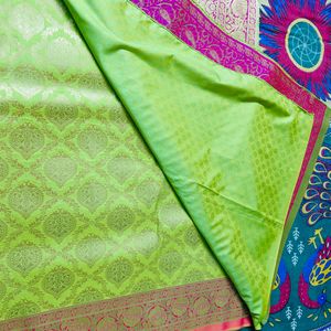 Green Banarasi Silk