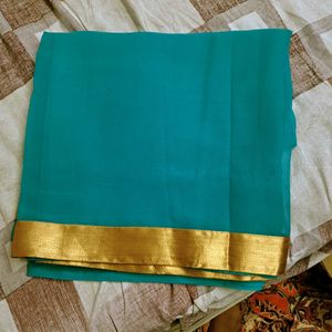 Sea Green Georgette  Saree💚