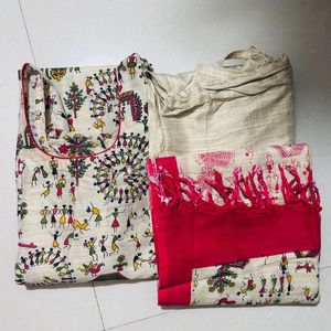 Manjusha Print Kurta Salwar With Dupatta