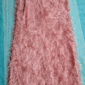 PREETY BDAY PINK FUR DRESS