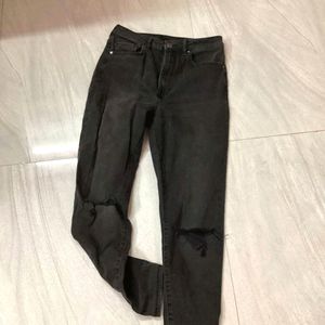 Ripped Skinny Jeans Women (Black)