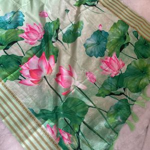 Pond Of Lotus Saree