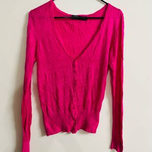 Zara Pink Knitted Cardigan Top