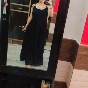 Black Strapped  Maxi Dress