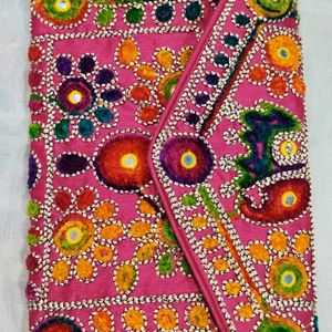 Pink Sling Bag With Rajasthani Handwork