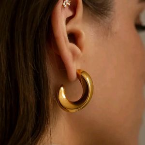 18k Gold Plated Classic C Hoops