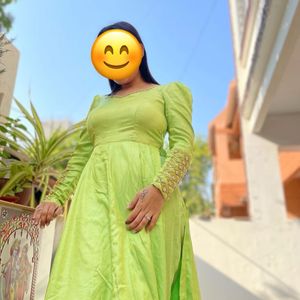 Anarkali Dress  Green Colour