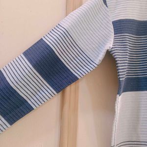 Beautiful Mixed Blue Colour Strip Sweater For Men