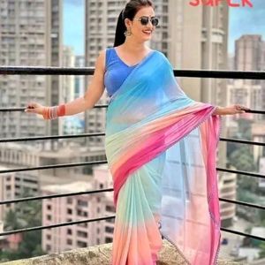 Trending Aliya Bhat Ombre Effect Saree