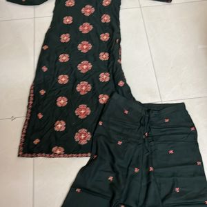 Amazing Thread Work Kurta Pant Set For Wedding