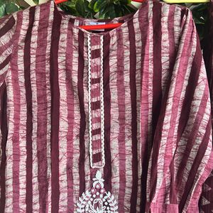 Maroon Color Kurta Set