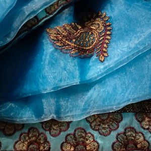 Beautiful Saree With Machin Embroidery