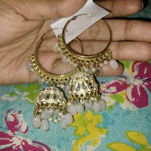 Golden  Yellow Jhumka Earrings