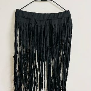 Black Fringe Skirt