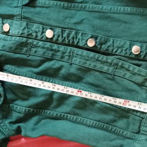 Women Denim Jacket Green