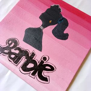 PINK BARBIE acrylic Canvas Painting Board(HANDMAD)