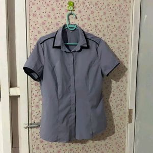 Collar Lavender Shirt For Women