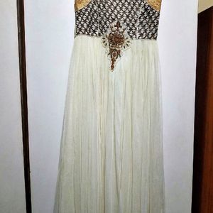 Ethnic Long Gown With Dupatta And Pant