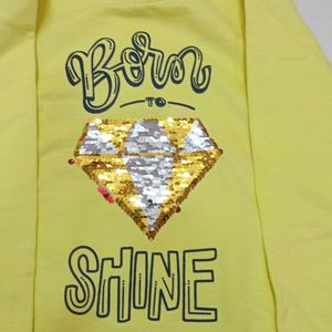 Weekend Girls Yellow Sweatshirt For Ages 7 - 9