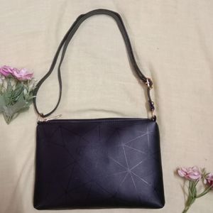 Black Printed Sling Bag