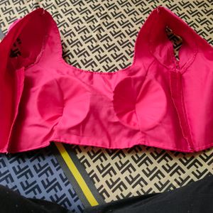 Pink Ready Made Padded Blouse