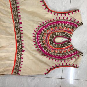 It’s Raw Silk Sleeveless Ethnic Dress