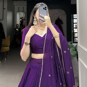 Pure Chanderi Lehenga