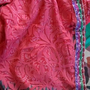 Silk Cloth Saree Pallu Net Fabric