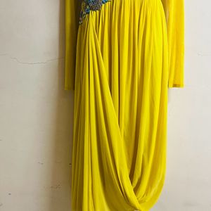 Vintage Long Designer Yellow Gown💛