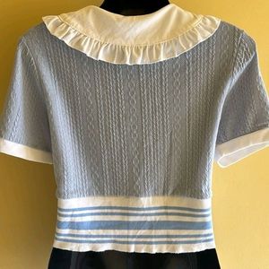 Lolita-inspired Blouse With Salior Collar