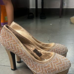 Partywear Heels Gold and silver